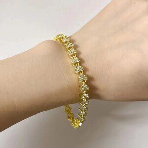 Shiny Iced Out CZ Tennis Bracelet Hot Hand Chain Jewelry Decoration For Women